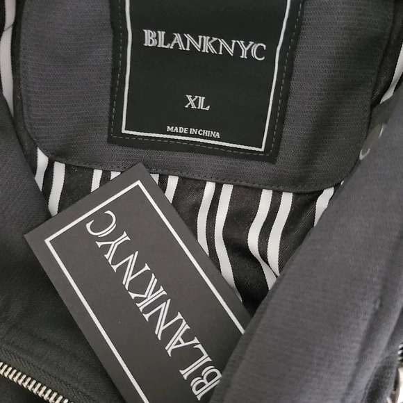 NWT BlankNYC Men's Gray Bomber Jacket XL - Picture 5 of 8